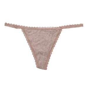 Victoria's Secret The Lacie Sparkle Glitter Lace-Trim V-String Pretty Blush XL